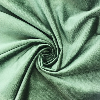Портьерная ткань Бархат зеленая