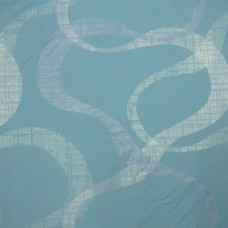 Портьерная ткань "Абстрактные волны" голубая бирюза
