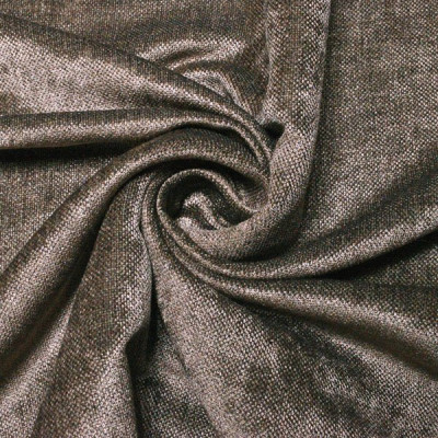 Портьерная ткань Шенилл переплетение коричневая
