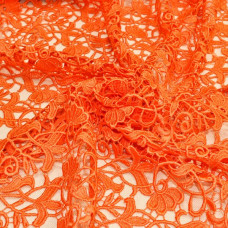 Кружевное полотно оранжевое