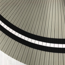 Плиссе купон св.серый с черно-белой полосой