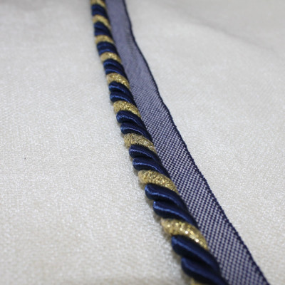 Кант - шнур вшивной тем синий+золото