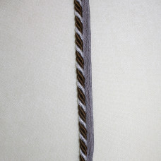 Кант - шнур вшивной серебро-коричневый