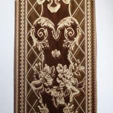 Лента Декор велюровая принт Версаль шоколад